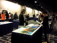 Student portfolio review a the SPE conference in New Orleans, 2015