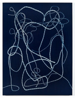 John Opera, Ropes I, 2012, cyanotype on stretched linen, 48" x 36"