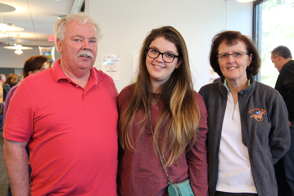 Student Kiara Boden with parents Edward and Eileen.