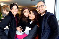 Student Victoria-Rose Jurado from the Bronx, NY with sister Solana and parents Rosita and Eddie